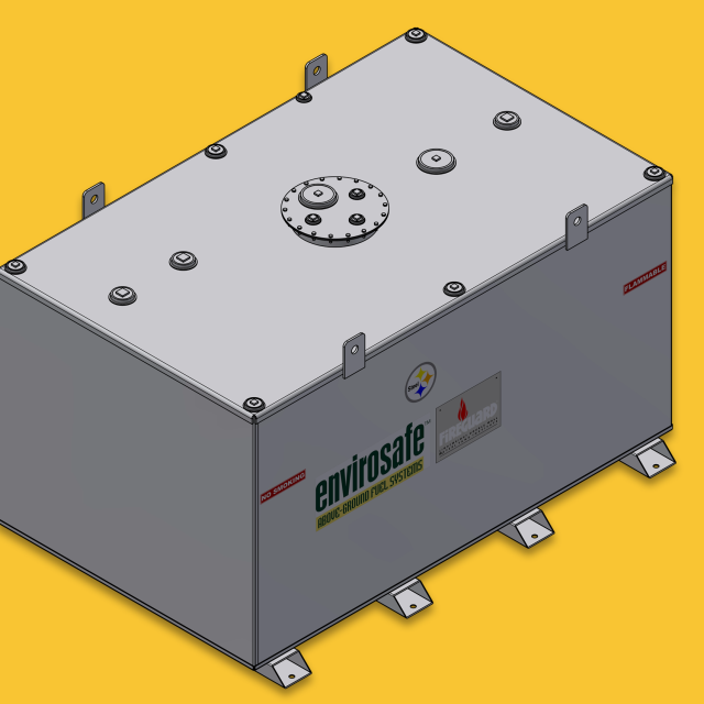2000 gallon fuel storage tank bare