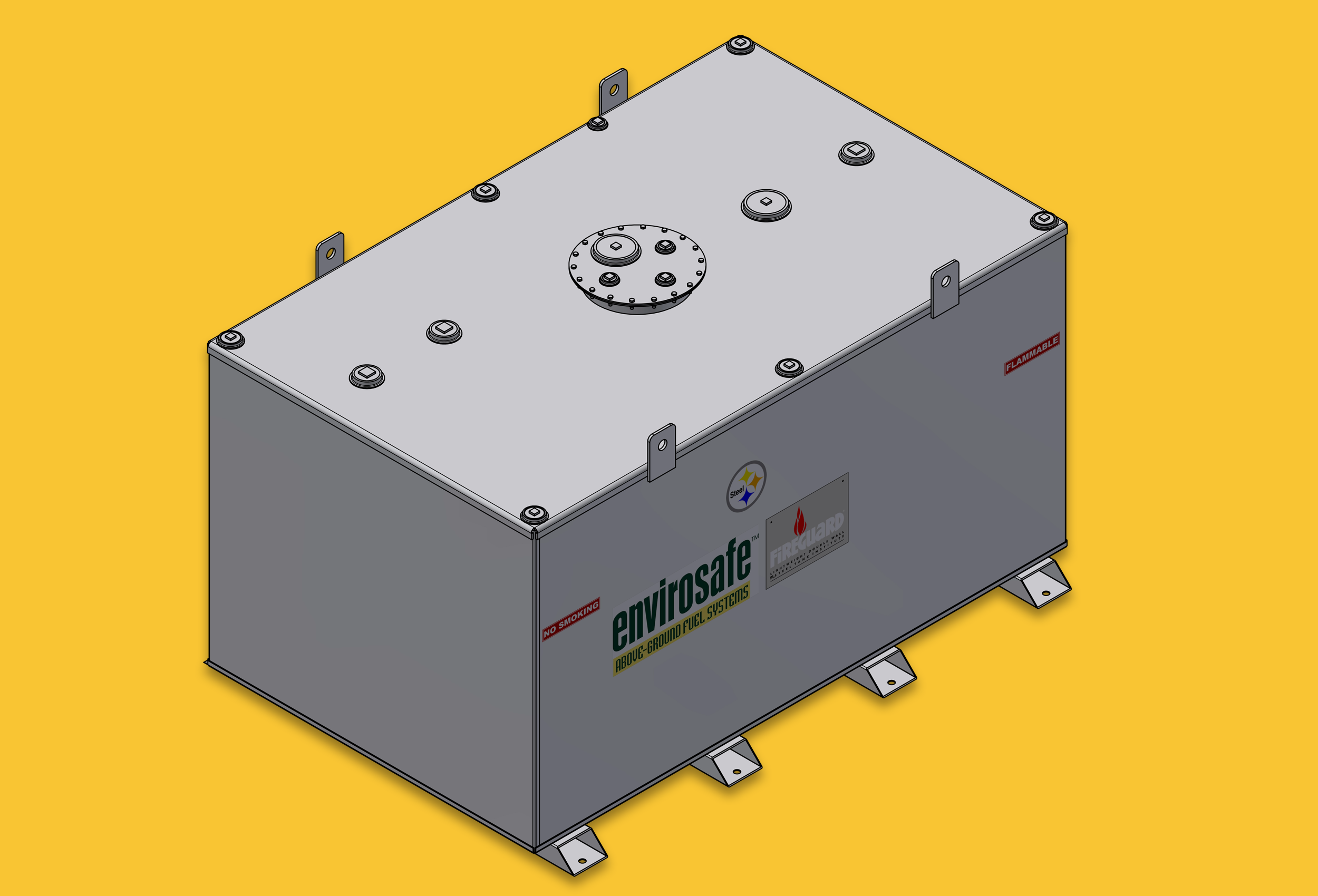 2000 gallon fuel storage tank bare