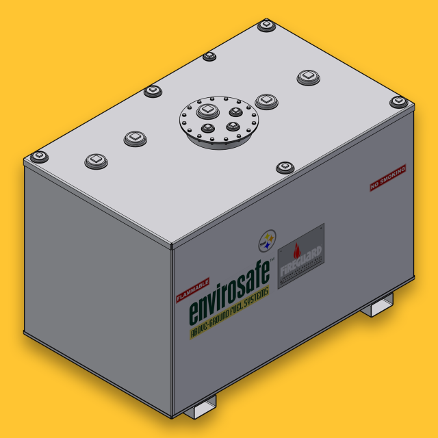 500 gallon fuel storage tank ul2085 fireguard bare