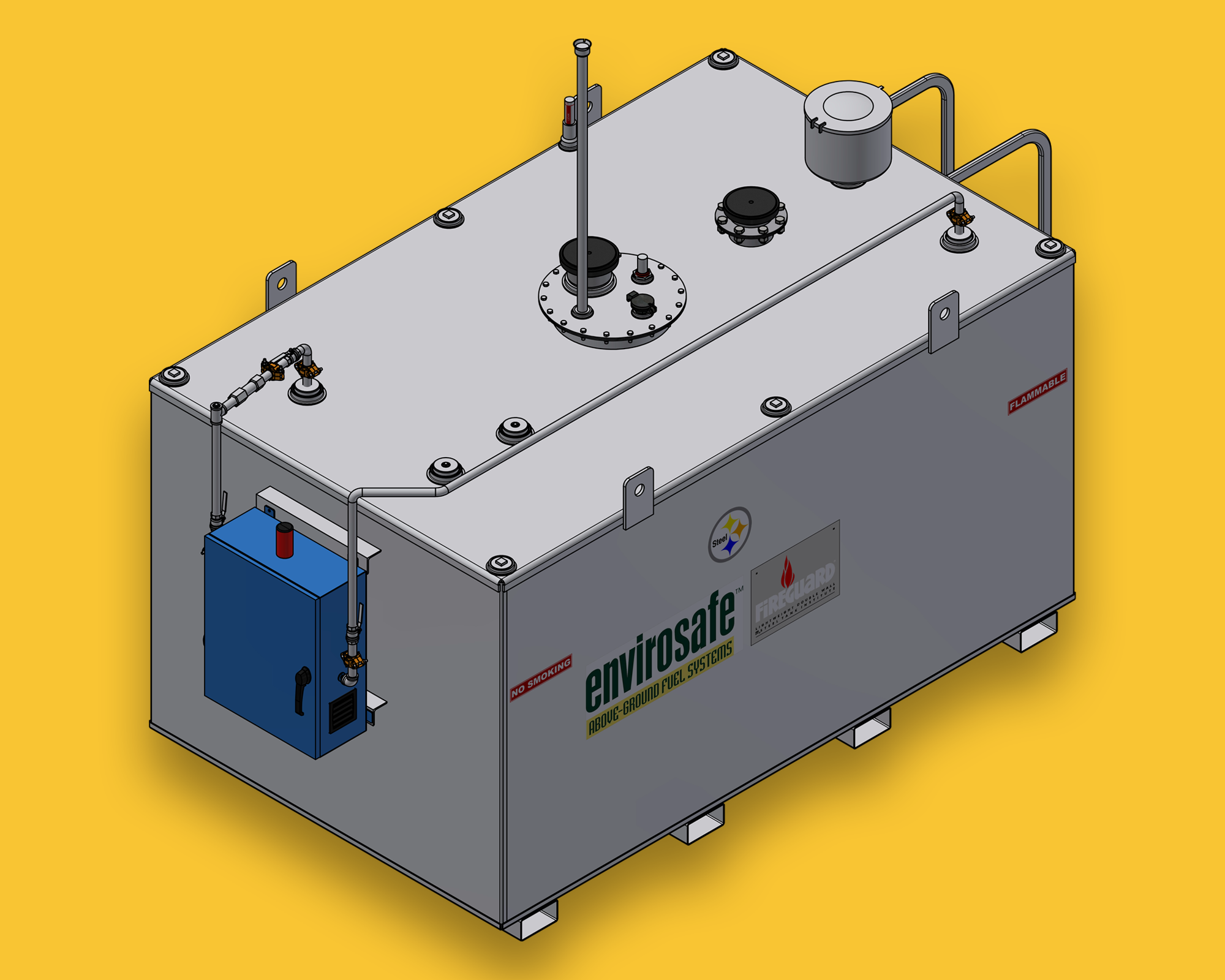 2000-gallon-generator-tank 2000 gallon day tank with fuel polishing