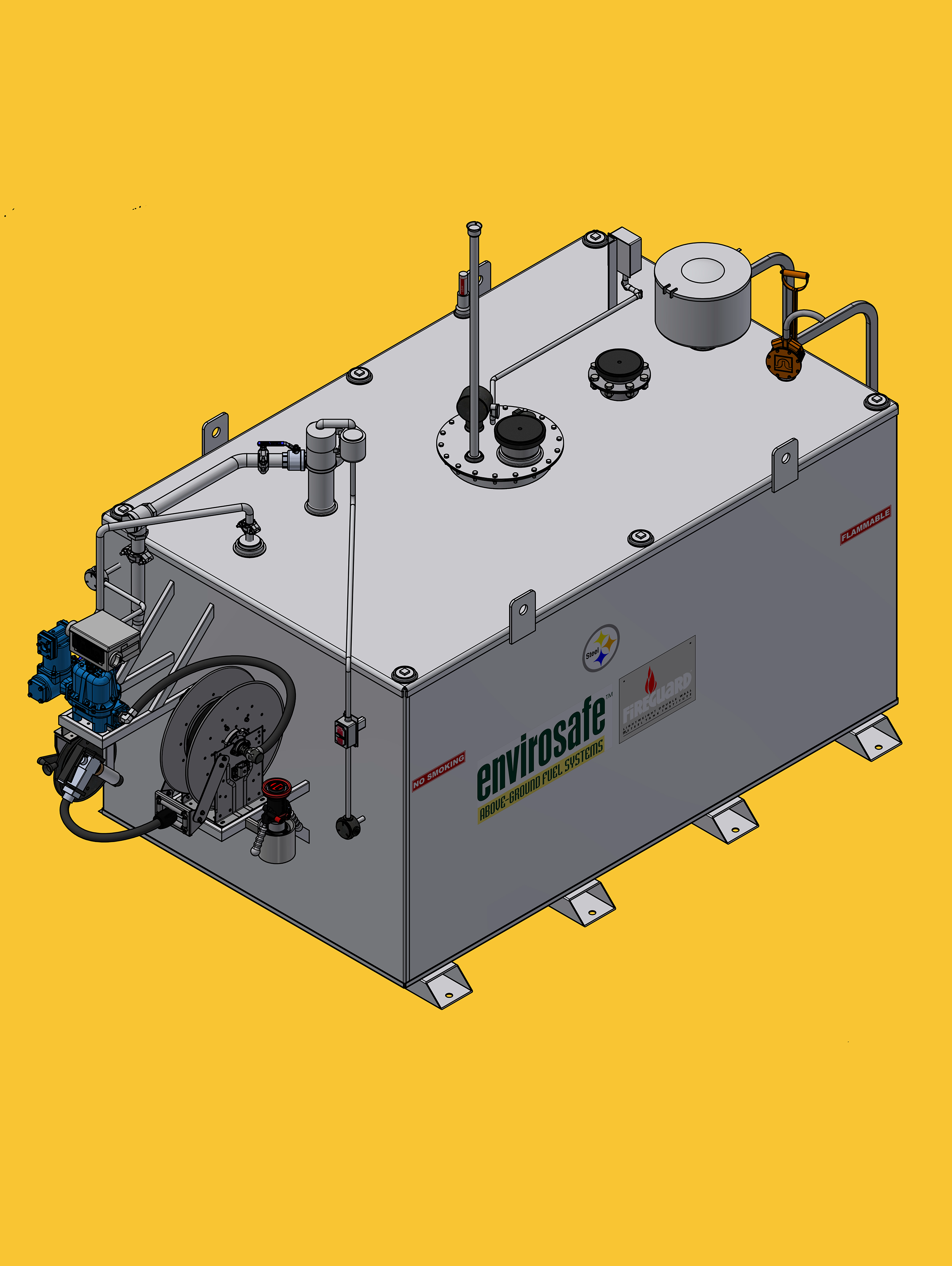 2000 gallon AvGas fuel tank turn-key