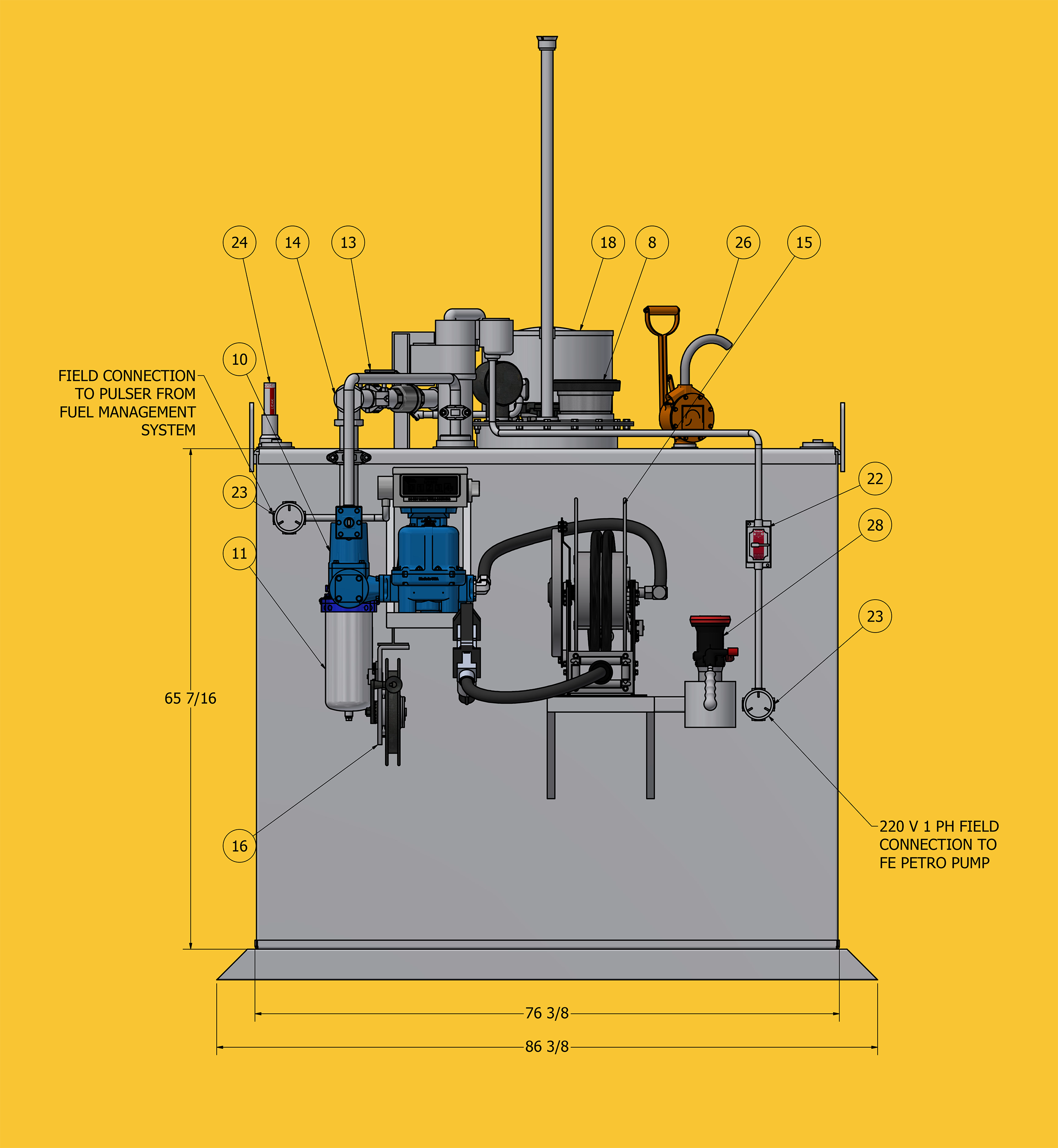 2000 gallon AvGas or Jet-A fuel tank turn-key